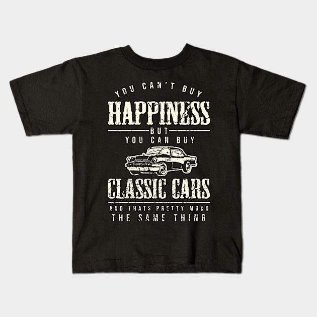 Classic Cars Kids T-Shirt by Mila46